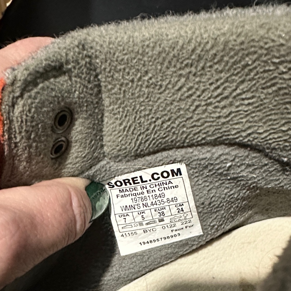 Sorel Gray and White High-Top Sneakers - Picture 2 of 3